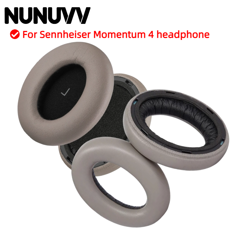 Sennheiser Headphone Momentum 4 - NUNUVV ゼンハイザー Momentum 4 イヤーパッドヘッドフォンメッシュフォームプロテインレザーイヤークッションアクセサリー