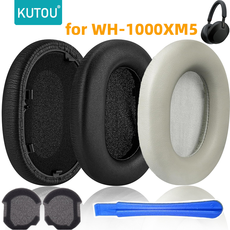 Sony Headphone Wh-1000Xm5 - Kutou-Sony WH-1000XM5ヘッドフォン用の交換用イヤパッド、1000xm5 1000 xm5、ソフトメモリフォーム、イヤーパッド、クッションカバー