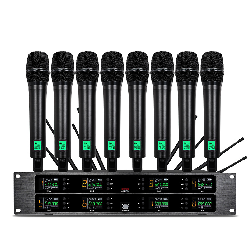 Shure Mic Sm58 - プロ仕様ワイヤレスマイク UHF 8チャンネル ハンドヘルド/襟クリップ式、会議用マイク/カラオケ/歌唱用ダイナミックマイク