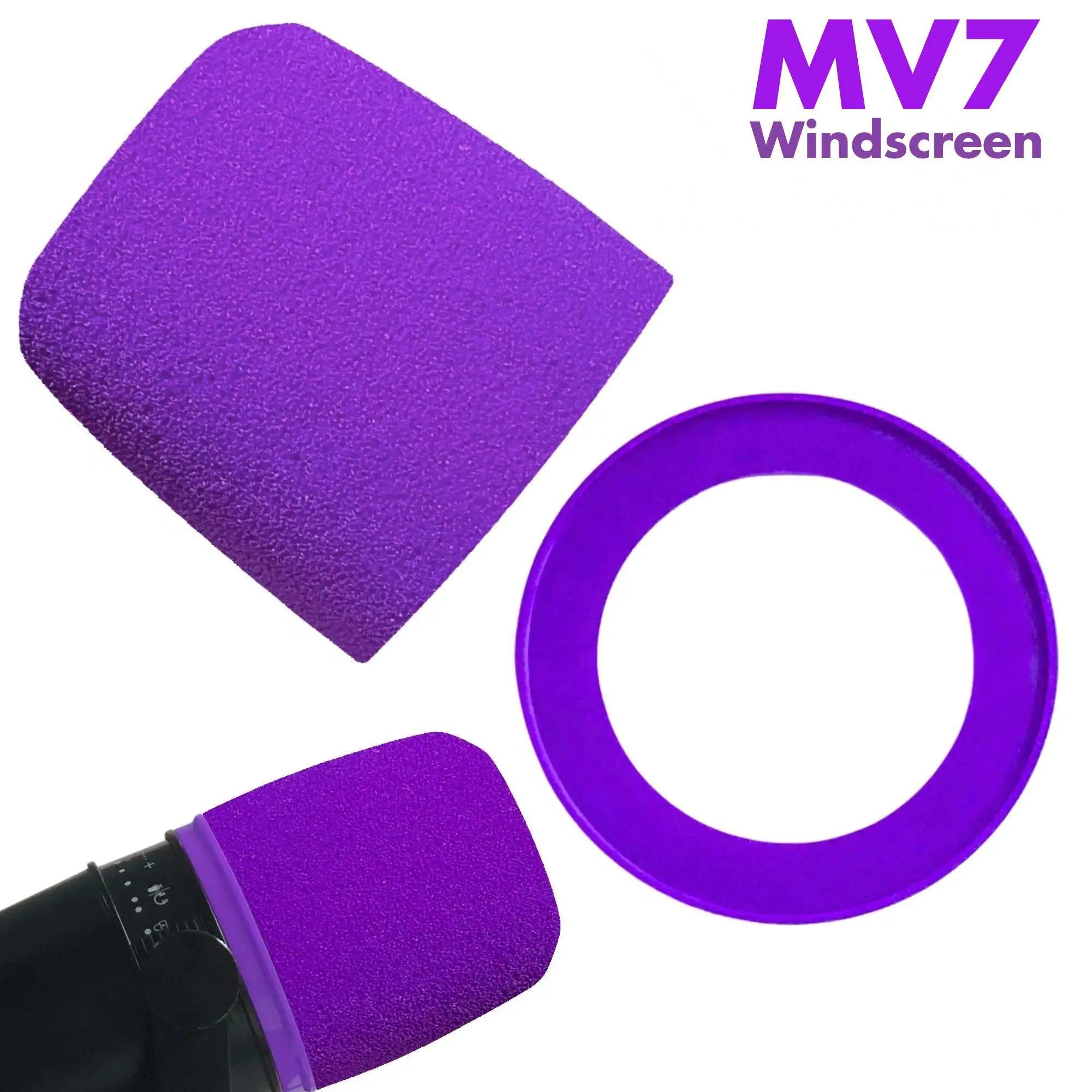 Shure Mic Sm7B - MV7 フォーム Shure MV7、MV7i、MV7+、MV7X マイク用フォーム ウインドスクリーン