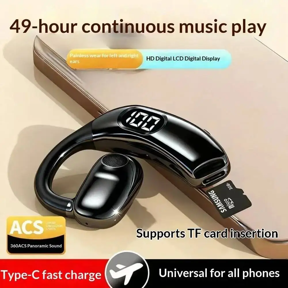 Bluetooth Headset On Ear - ワイヤレス Bluetooth ヘッドフォン マイク付きイヤホンサポート TF カード