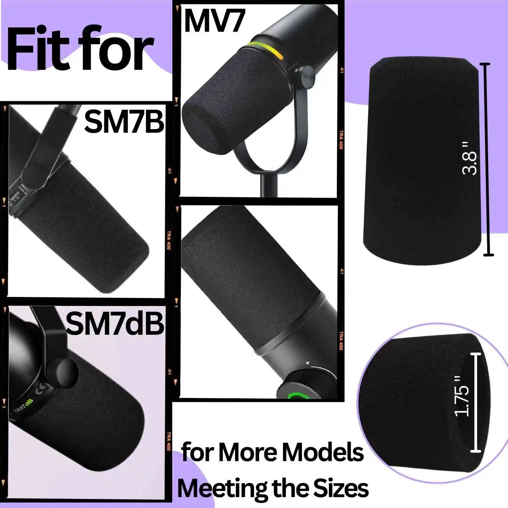 SM7 マイクカバー ポップフィルター Shure SM7B - Shure Mic Sm7B のレビューと価格
