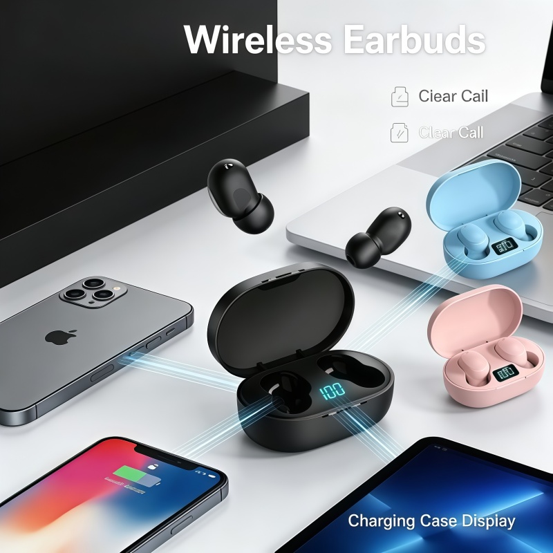 2026年新型TWS E6S Fone Bluetoothイ - Bluetooth Headset On Ear のレビューと価格