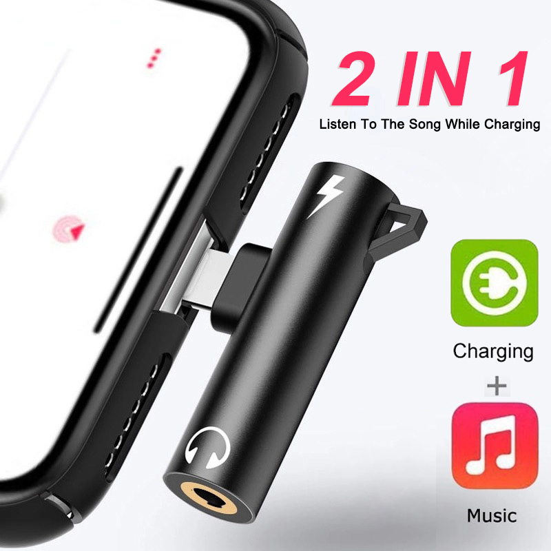 2 in 1 オーディオ充電ヘッドホンデュアルアダプタースプ - Earphone Splitter Jack のレビューと価格