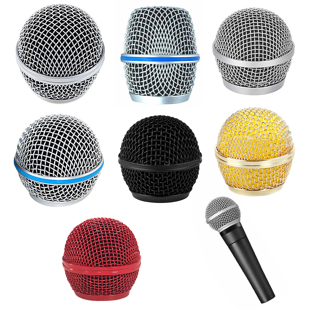 1pc マイク交換ヘッドスチールマイクグリルカバーヘッド 5 - Shure Mic Sm58 のレビューと価格
