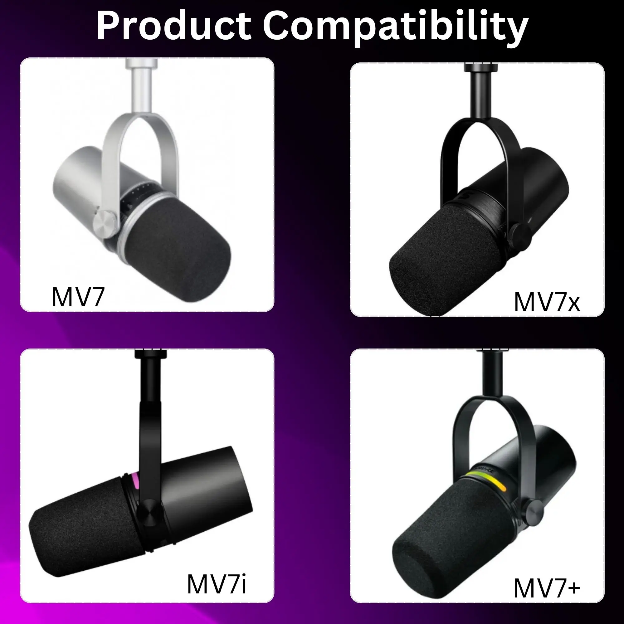 MV7 フォーム Shure MV7、MV7i、MV7+、M - Shure Mic Sm7B のレビューと価格
